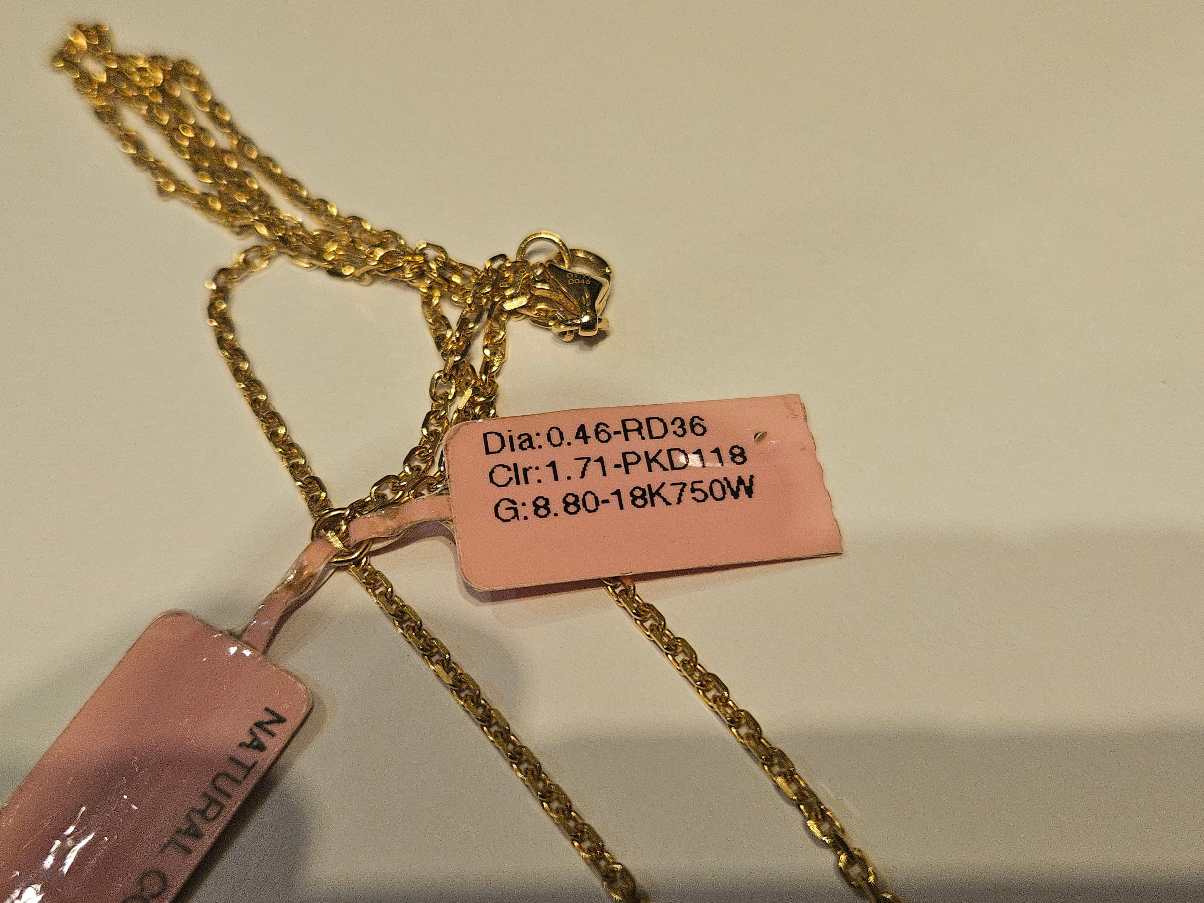 NWT $19, 583 Important 18KT Fancy Pink Diamond Clovers w White Diamond Necklace In New Condition For Sale In New York, NY
