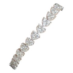 Bracelet tennis rare et magnifique en or 18 carats avec cœur de 7,50 carats, 19 $, 775 $, neuf avec étiquette