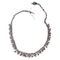NWT $198, 000 18KT Gold Important Fancy 31.50CT Elaborate Diamond Necklace