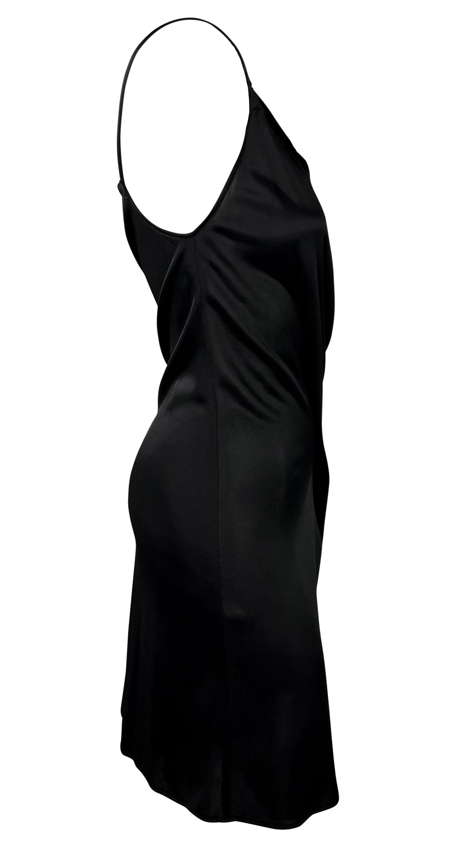 NWT 1990s Ann Demeulemeester Schwarz Viskose Asymmetrisch Wrap-Style Kleid im Angebot 1