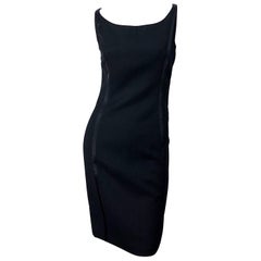 NWT 1990s Claude Montana Size 6 Vintage 90s Sleeveless Little Black Dress 