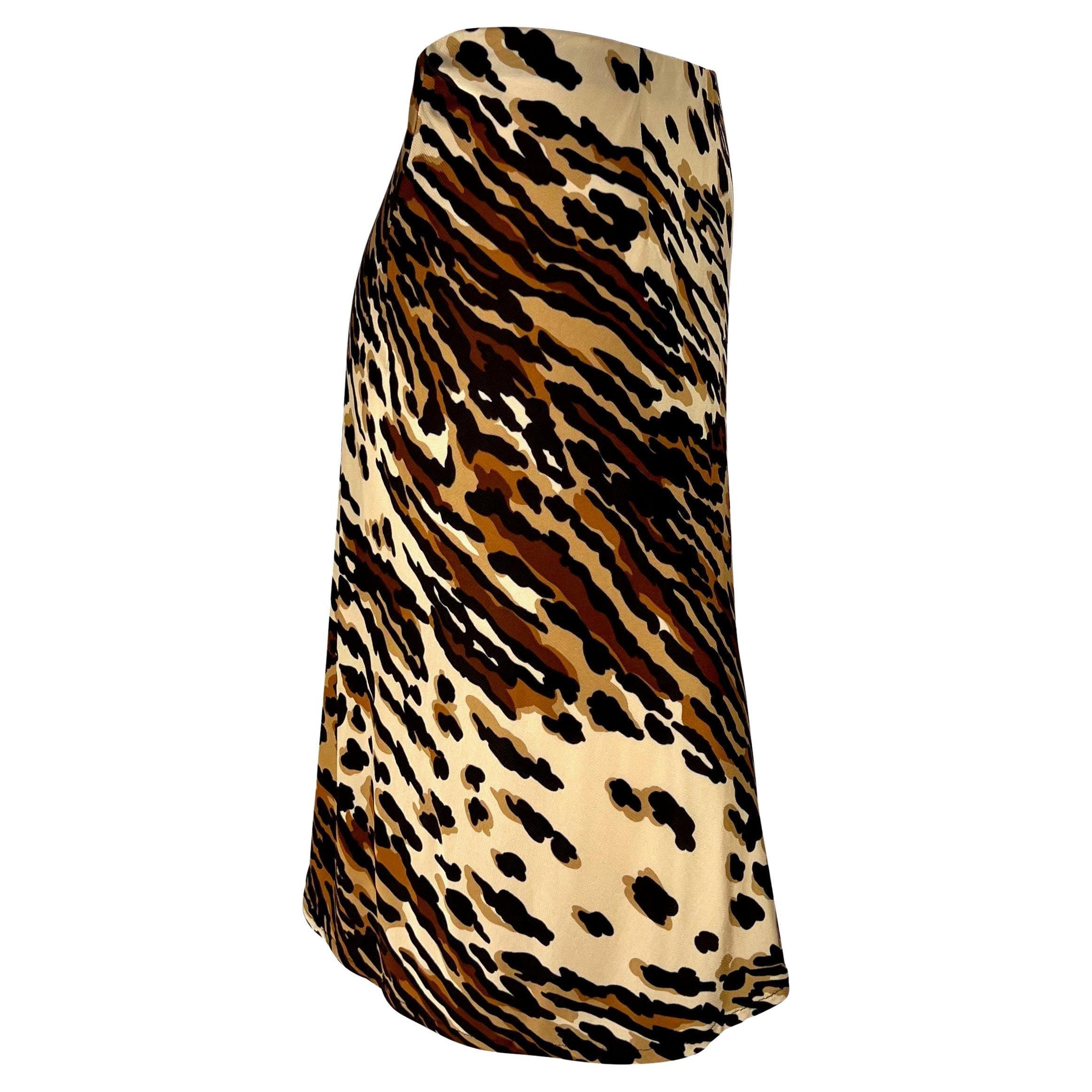 NEU 1990er Dolce & Gabbana Stretch-Viskoserock mit Tiermuster, neu mit Etikett Damen im Angebot