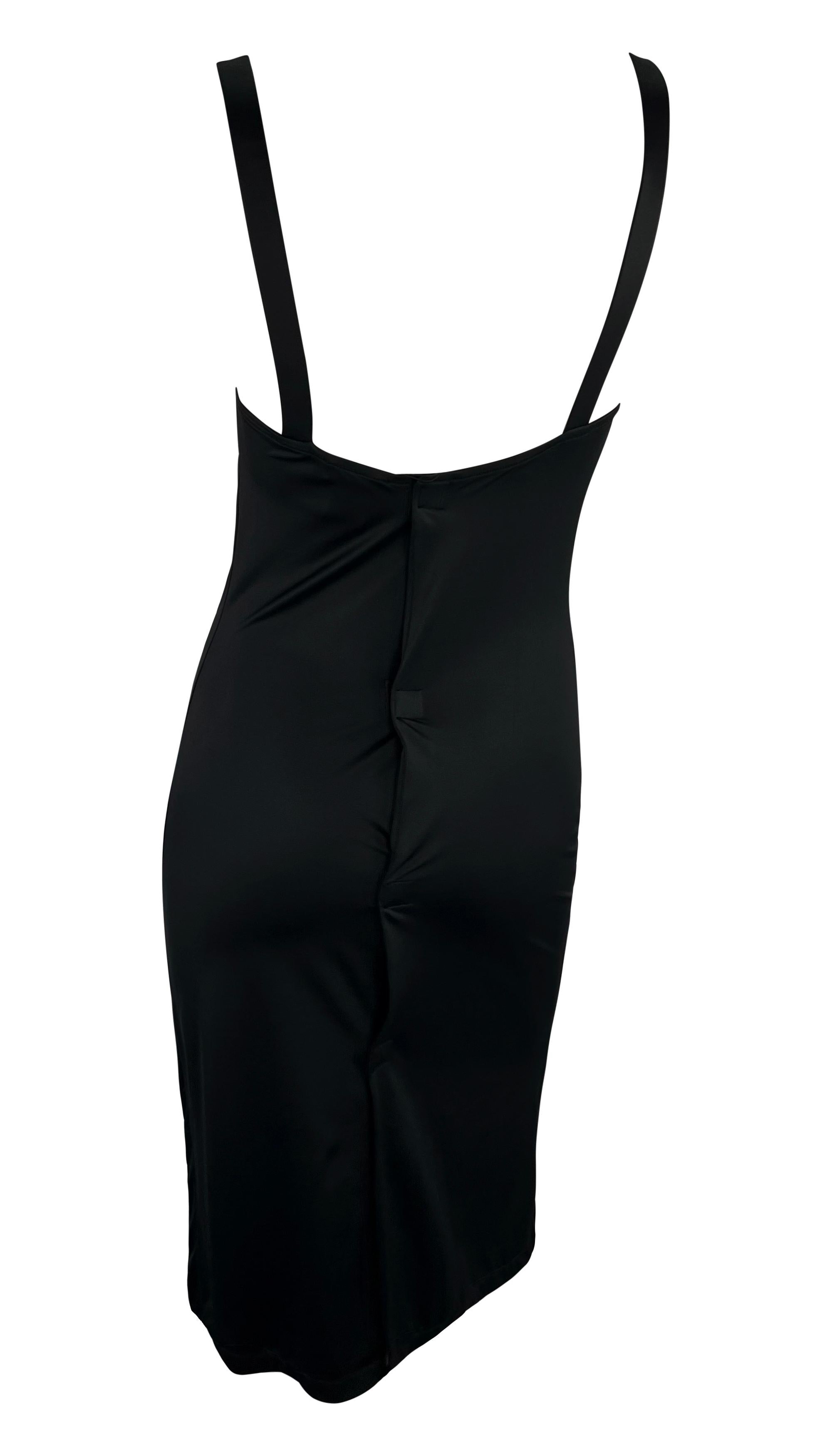 NWT 1990 Dolce & Gabbana Negro Bodycon Stretch Vestido de cóctel de playa sin mangas en Excelente estado para la venta en West Hollywood, CA