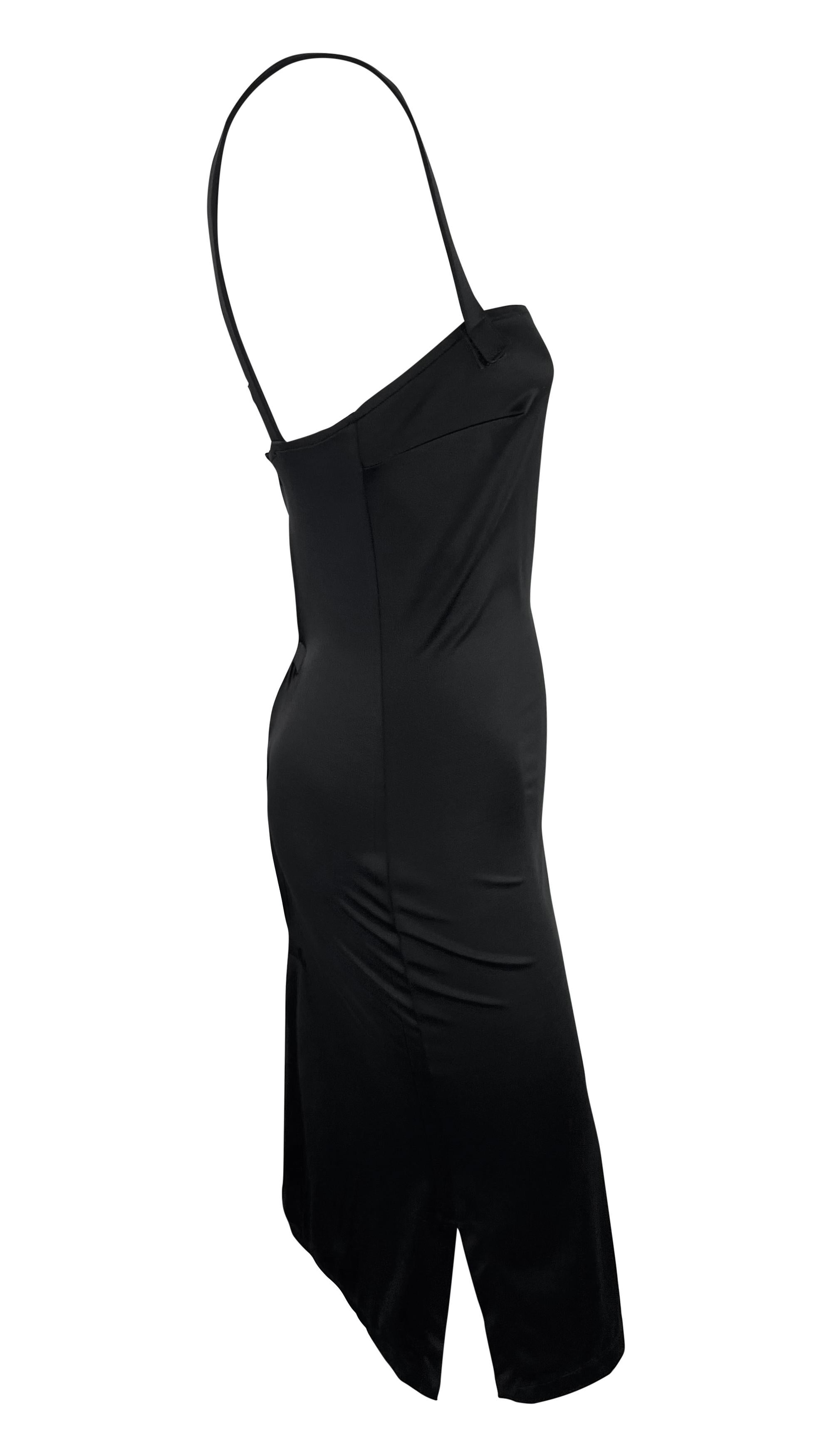 De las mujeres NWT 1990 Dolce & Gabbana Negro Bodycon Stretch Vestido de cóctel de playa sin mangas en venta