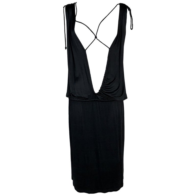 NWT 1990's Maison Martin Margiela Plunging Open Chest Slinky Dress at ...