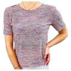 NWT 1990s Missoni Sport Size 44 / 8-10 Multi Color Vintage 90s Tee Shirt Blouse
