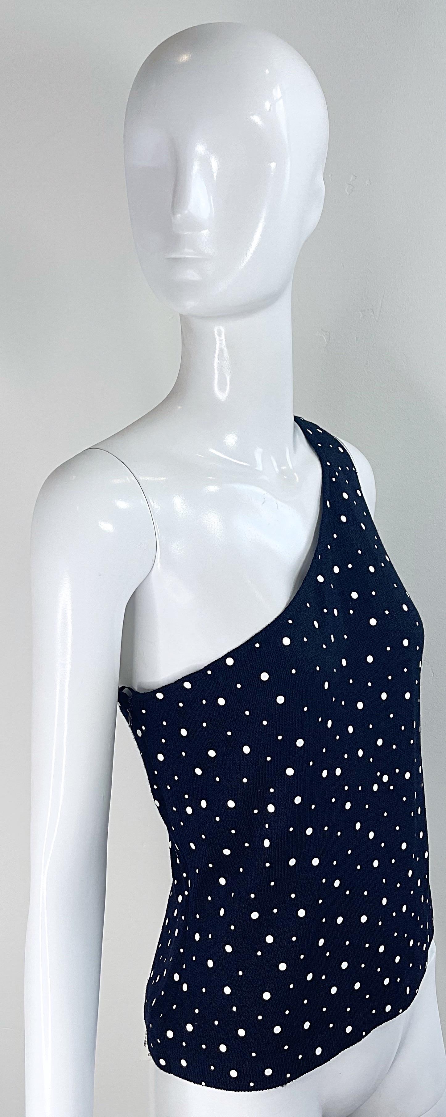 NWT 1990 I. Johns Collection by Marie Gray Size 8 Black White Polka Dot Top en vente 7