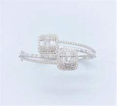 NWT $ 19, 939 18 quilates de oro de fantasía magnífico brazalete cruzado brazalete de diamantes Puño
