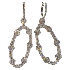 NWT $19,959 18KT Gold Seltene ausgefallene glitzernde florale Blumen-Diamant-Ohrringe, NWT