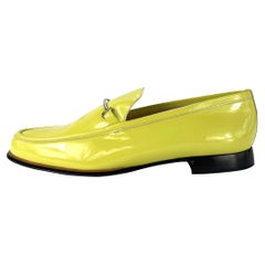 NWT 1997 Gucci by Tom Ford Yellow Patent Leather Horsebit Loafers Size 8.5 B