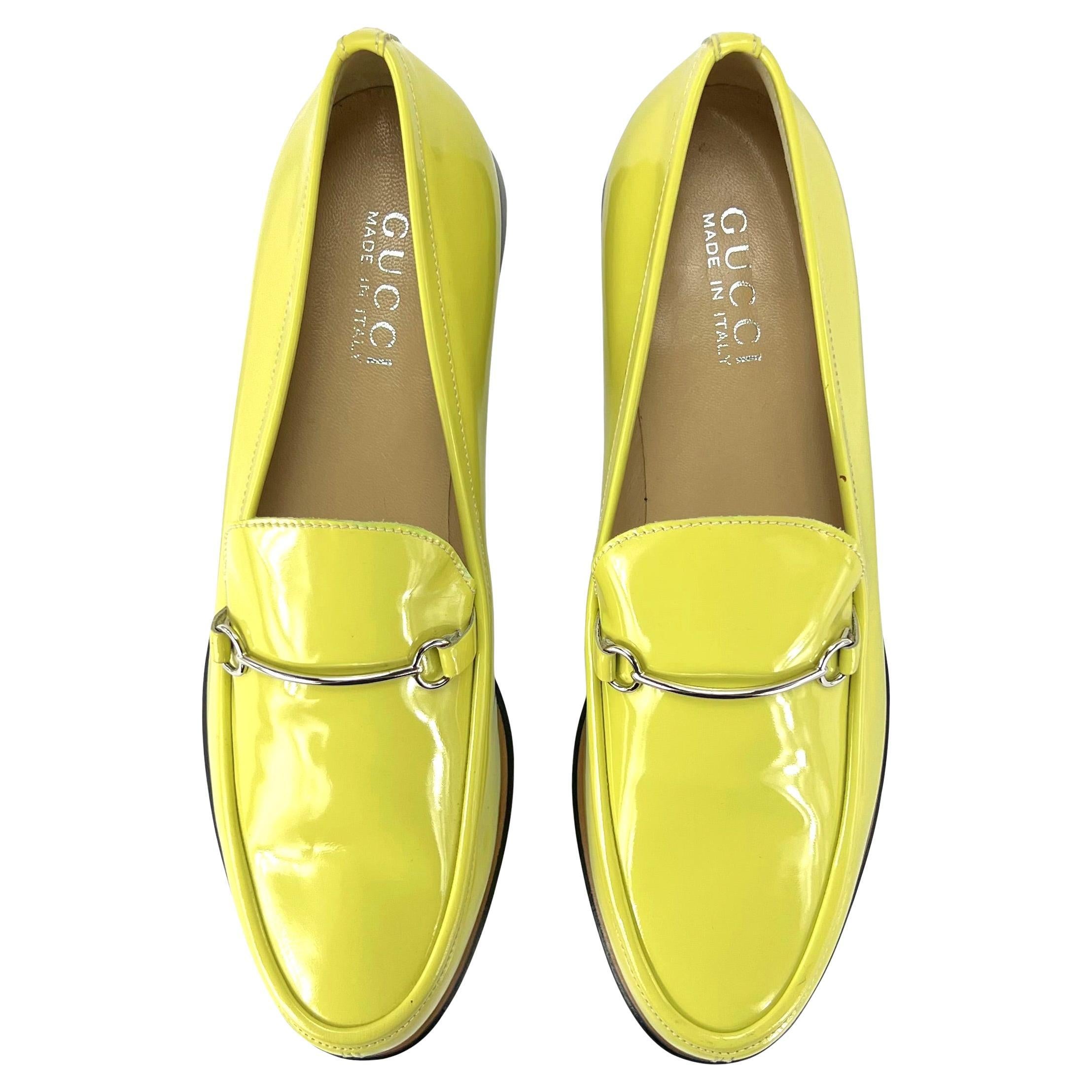 gucci yellow loafers