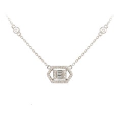 NWT $2, 575 Rare 18KT Gold Large Fancy Diamond Solitaire Pendant Necklace