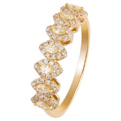 NEU $2. 975 Seltener 18KT Goldring mit prächtigem gelbem Fancy-Diamant, Fancy-Ring