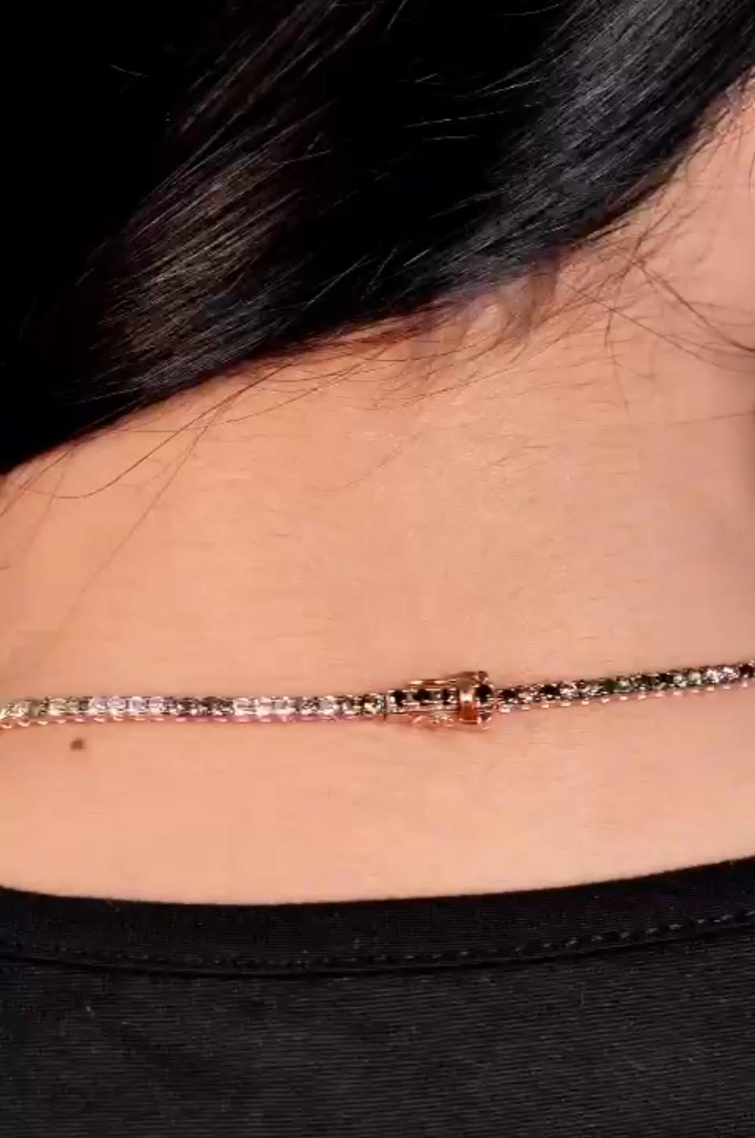 NWT $20, 000 Collana in oro 18KT con diamanti neri 7CT scintillanti e marrone cognac In condizioni Nuovo in vendita a New York, NY