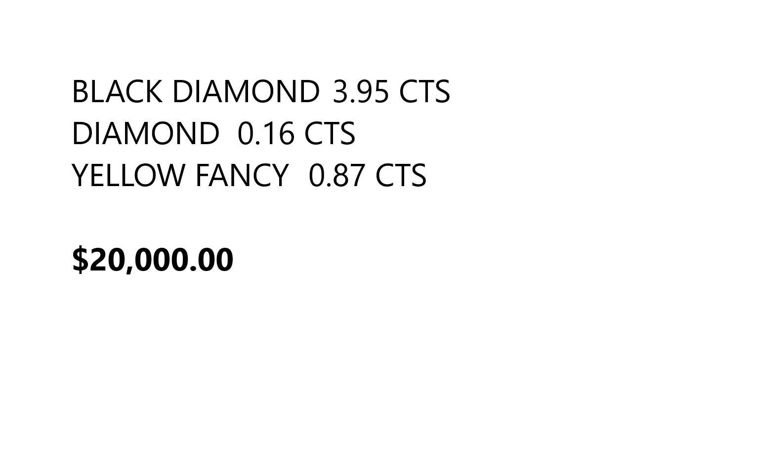 Women's NWT $20, 000 Rare 18KT Gorgeous Glittering Yellow Diamond Black Diamond Ring For Sale