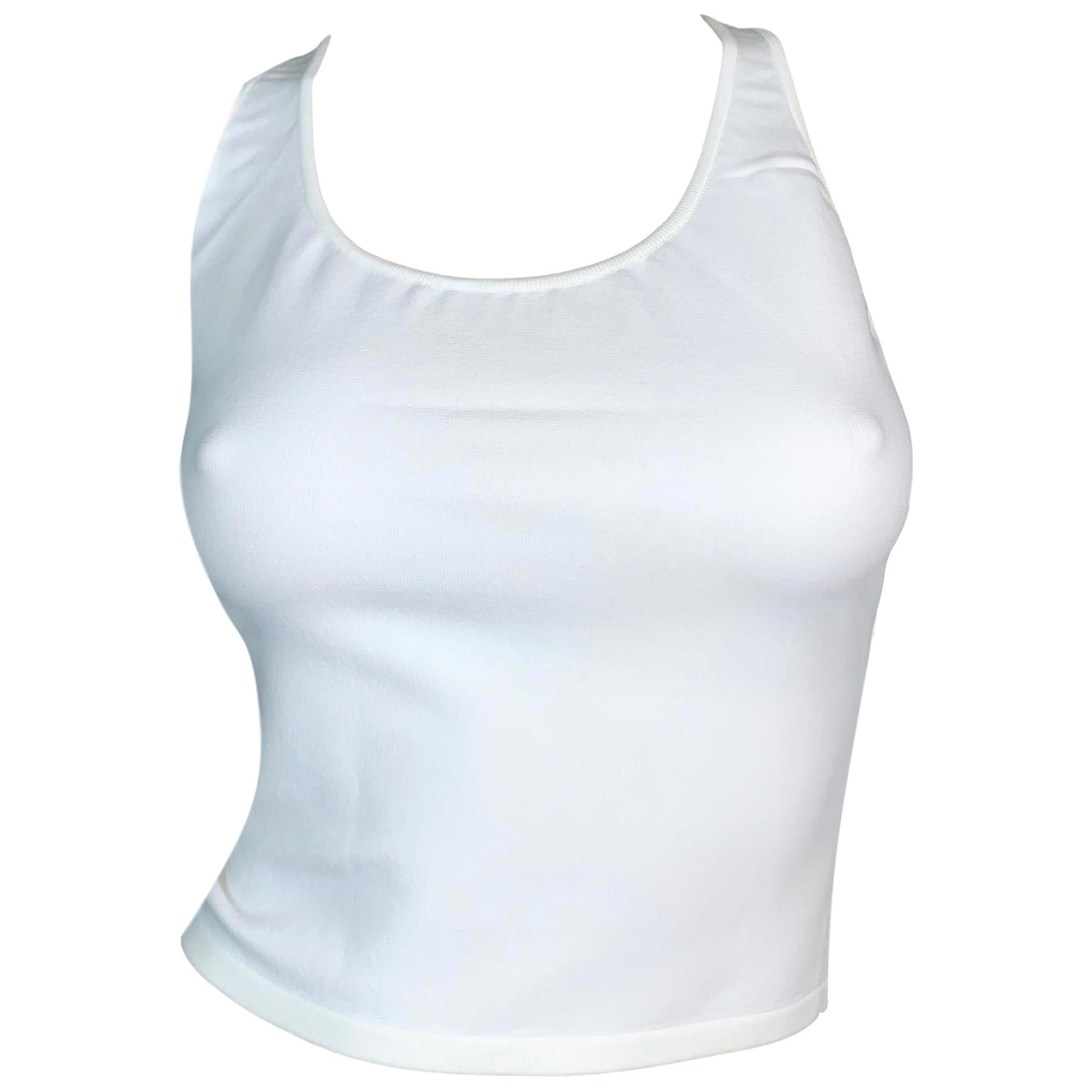 NWT 2000's Celine by Michael Kors White Bandage Stretch Crop Top