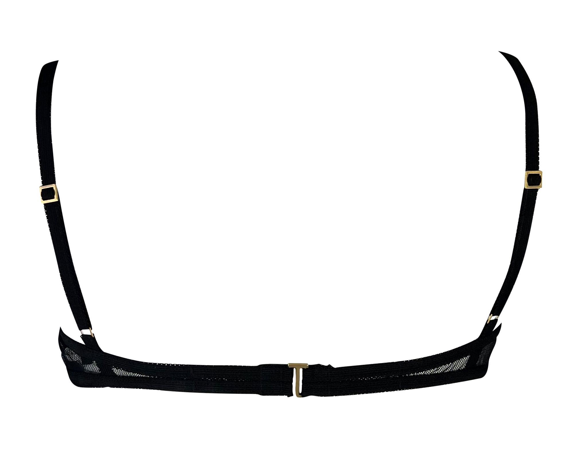 Women's NWT 2003 Gucci by Tom Ford Sheer Black Mesh Bra
