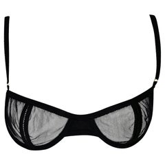 NWT 2003 Gucci by Tom Ford Sheer Black Mesh Bra