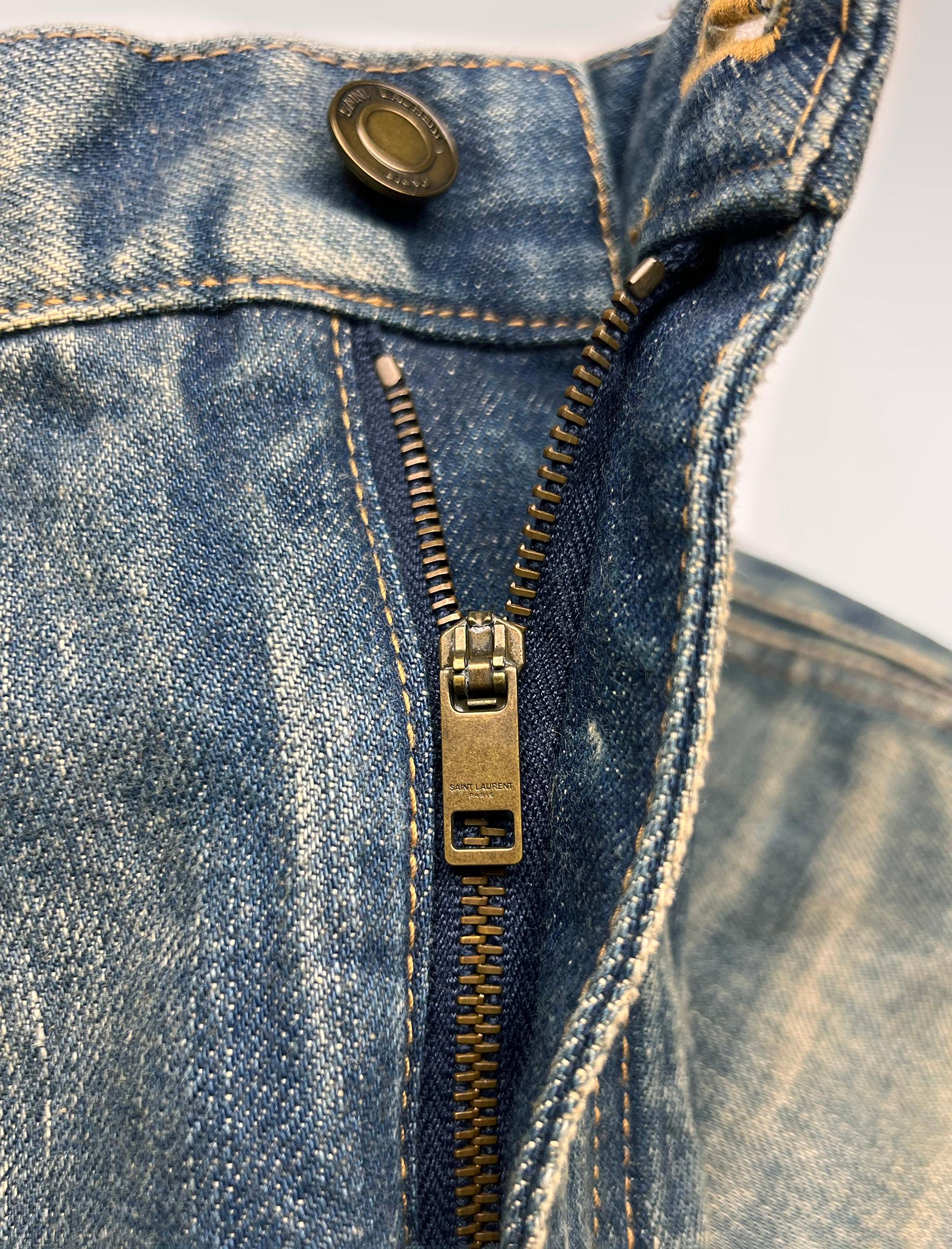 NWT 2019 Saint Laurent Paris pantaloncini in denim Nuovi con etichetta in vendita 4