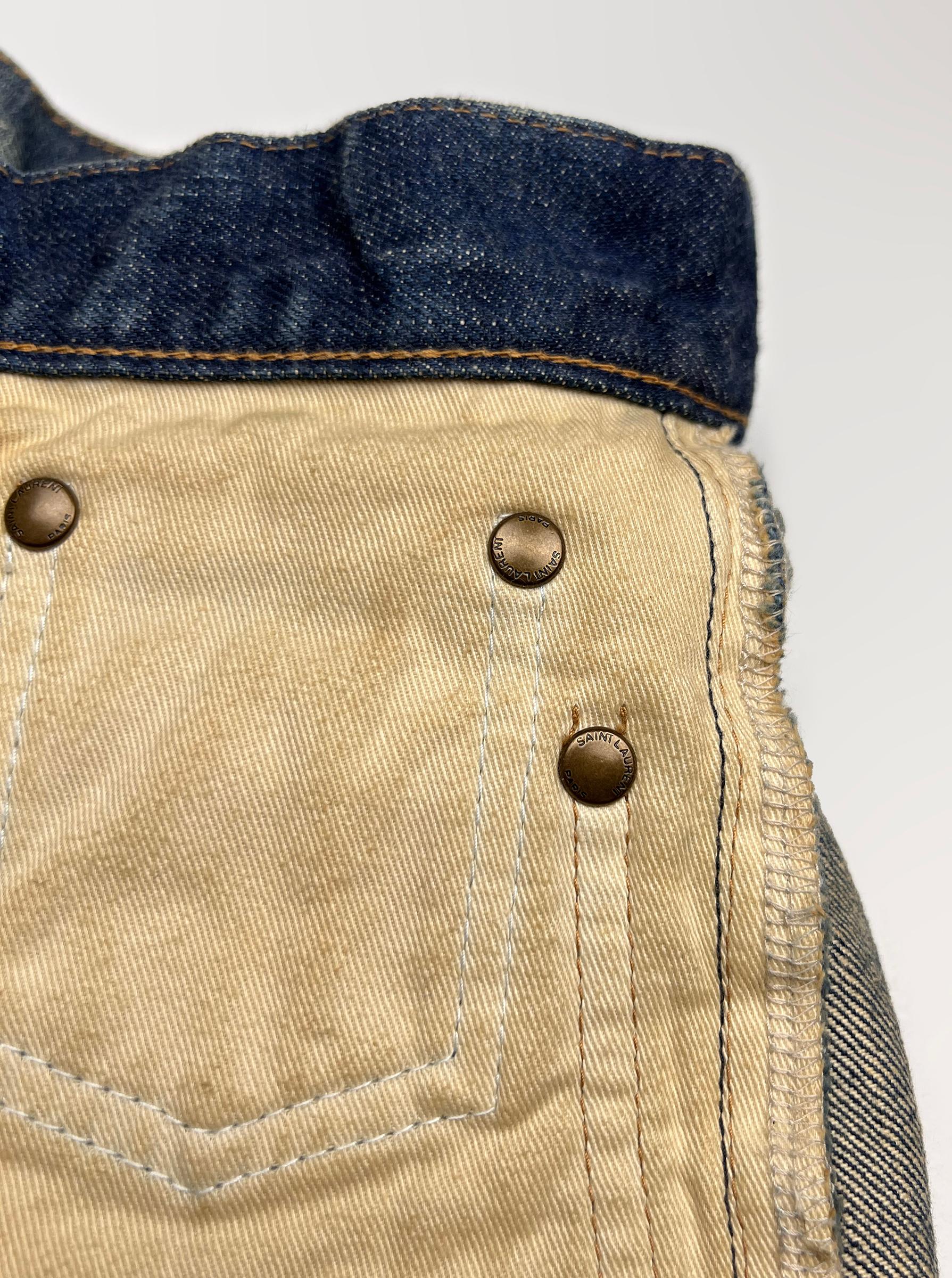 NWT 2019 Saint Laurent Paris pantaloncini in denim Nuovi con etichetta in vendita 11
