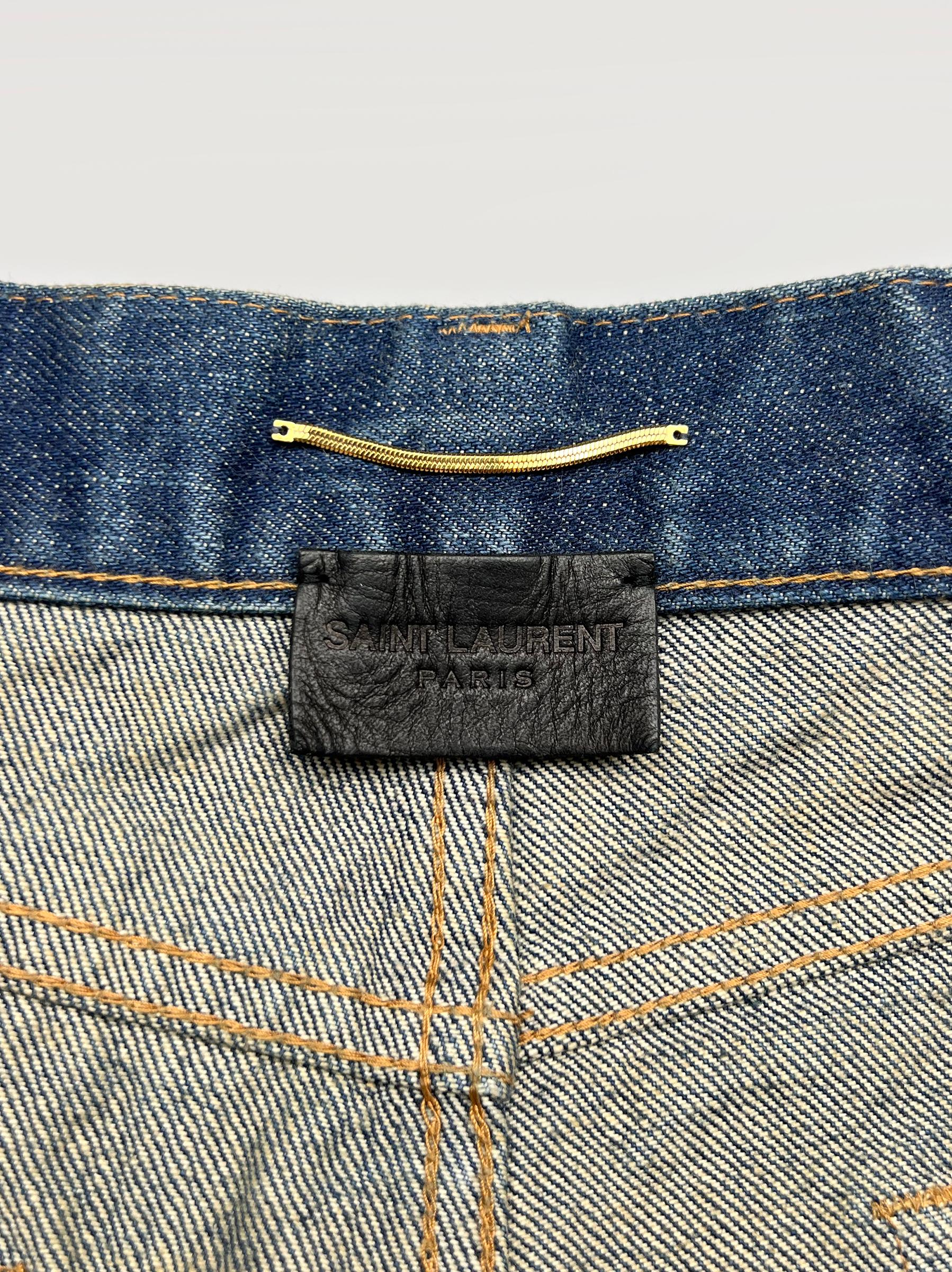 NWT 2019 Saint Laurent Paris pantaloncini in denim Nuovi con etichetta in vendita 1