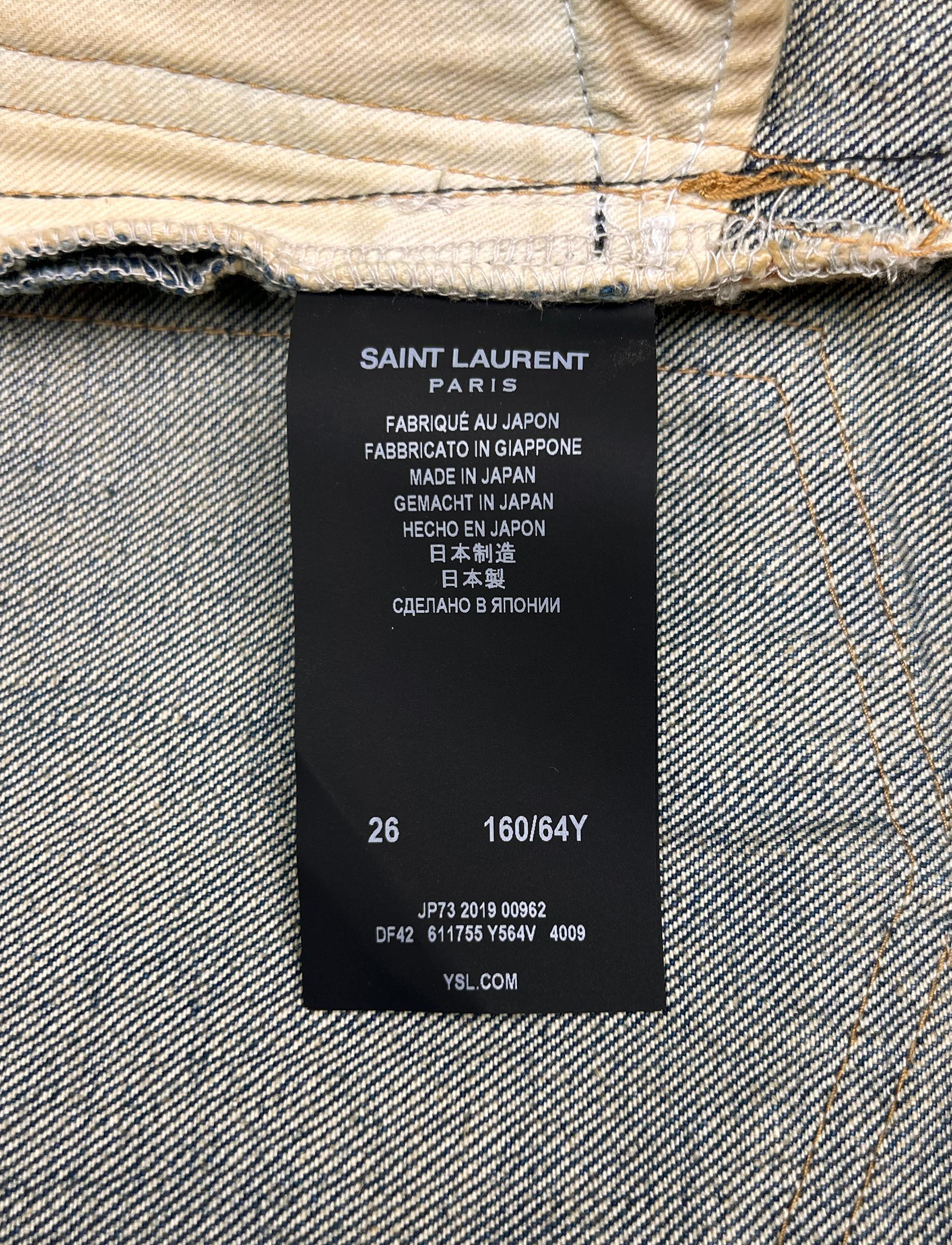 NWT 2019 Saint Laurent Paris pantaloncini in denim Nuovi con etichetta in vendita 2