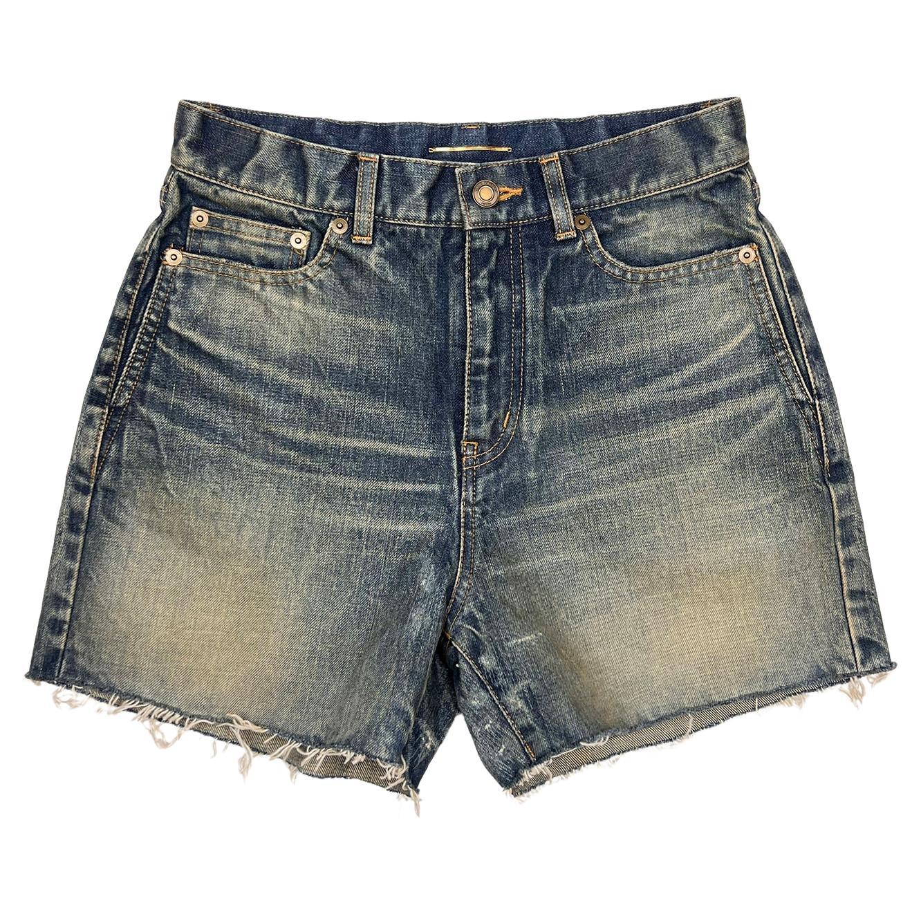 NWT 2019 Saint Laurent Paris denim shorts New with tags