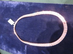 NWT $205, 735 18KT Gold Rare Fancy Glittering 32.50CT Baguette Diamond Necklace