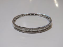 NWT $21, 000 18KT Gold Rare Gorgeous Fancy 5CT Diamond Bangle Bracelet