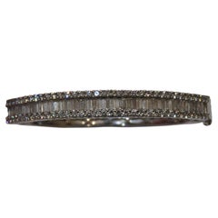NWT $21, 000 18KT Gold Rare Gorgeous Fancy 5CT Diamond Bangle Bracelet
