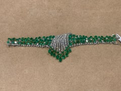 Bracelet fantaisie en or 18 carats avec émeraudes de Colombie paillettes, 210 000 $, nouveau avec étiquette