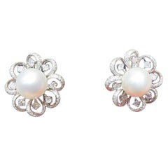 NWT $22, 000 Important 18KT Fancy South Sea Large AAA Pearl Diamond Earrings