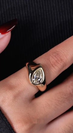 NWT $22, 500 Raro e importante anello con diamanti gialli in oro 18KT