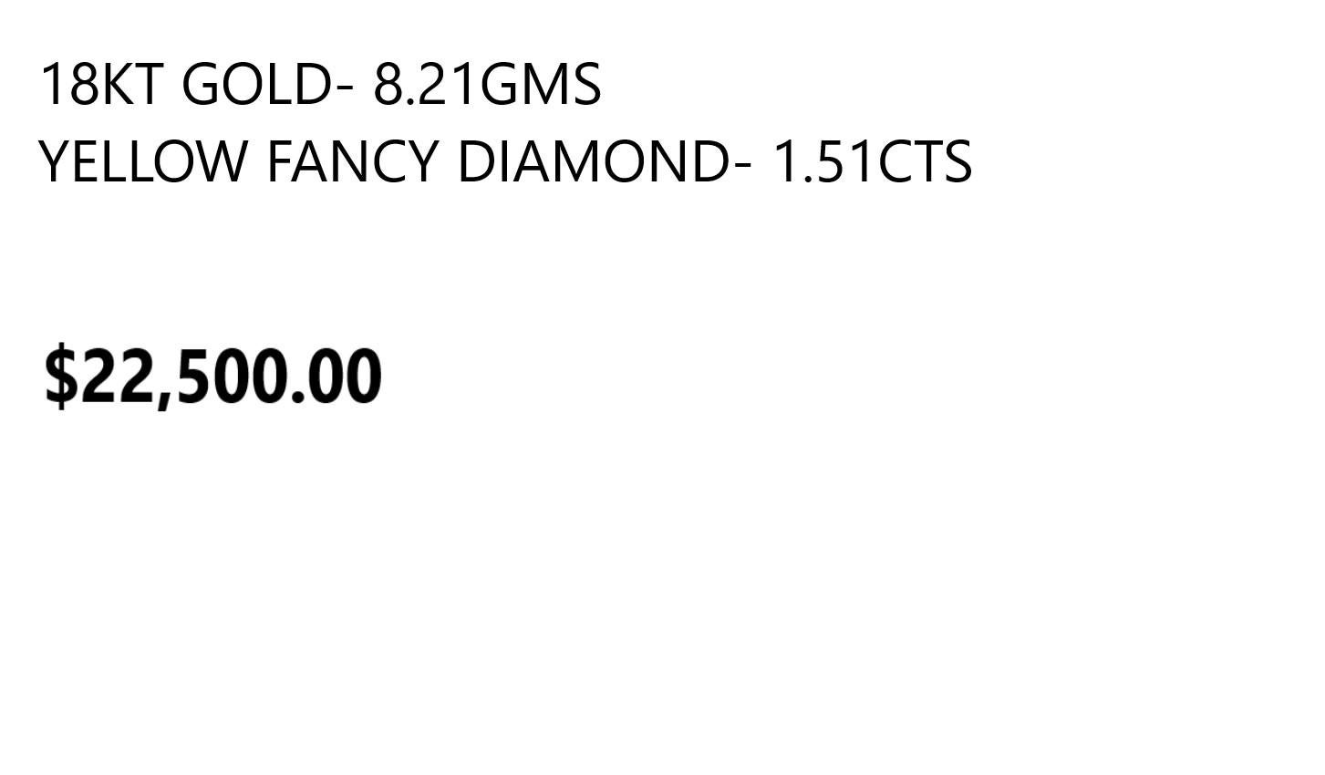 NWT $22, 500 Rare Important Fancy 18KT Gold Yellow Diamond Ring Neuf - En vente à New York, NY