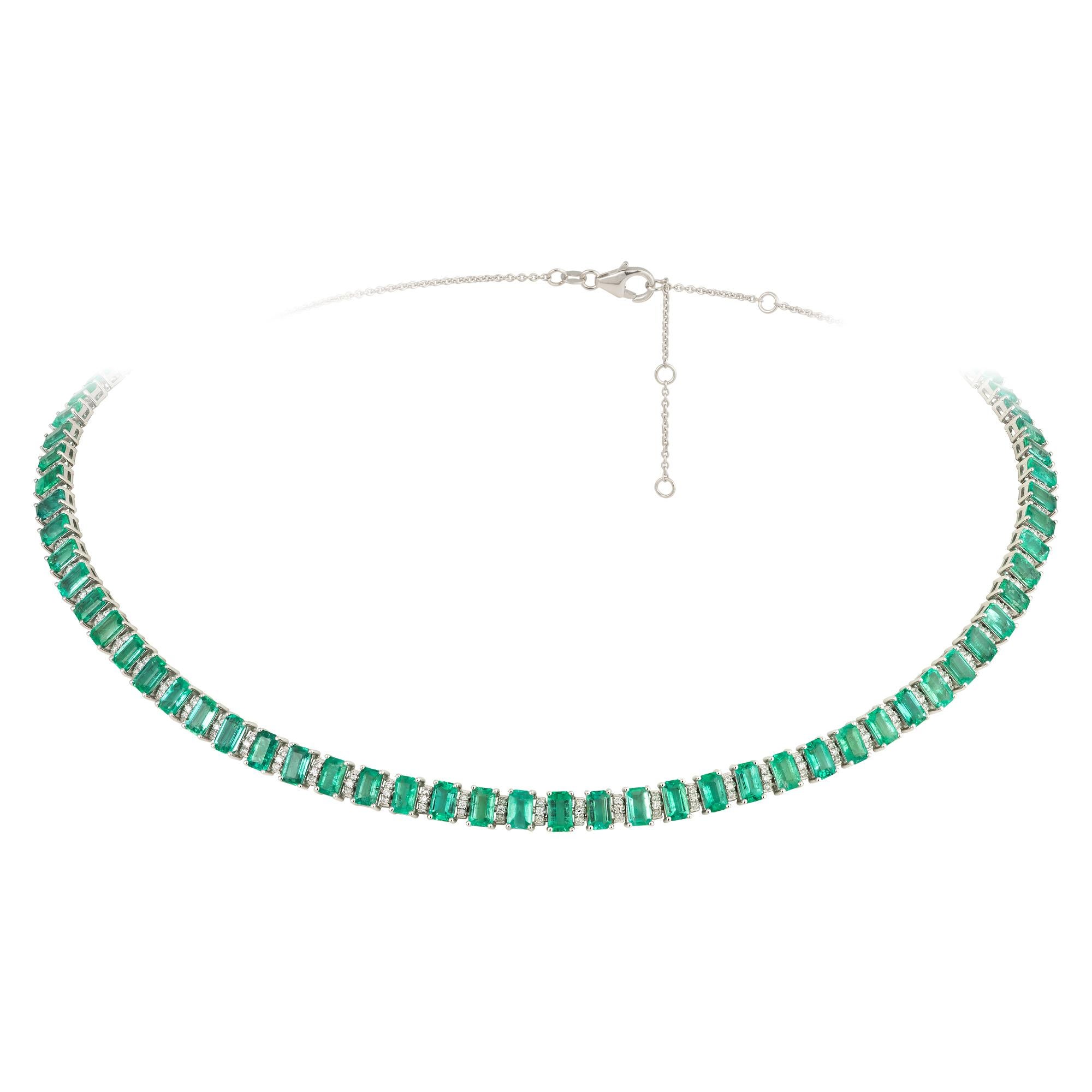 The Following Item we are offering is this Rare Important Radiant 18KT Gold Gorgeous Glittering and Sparkling Magnificent Fancy Cut Emerald and Diamond Necklace. Necklace contains approx 13.50CTS of Beautiful Fancy Emeralds and Diamonds!!! Stones