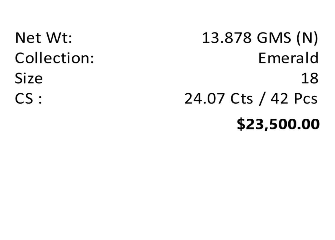 Nwt $23, 500 18kt Gold Glittering Fancy Green Emerald Eternity Tennis Bracelet Pour femmes en vente