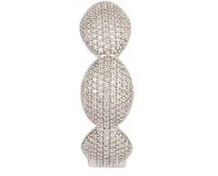 NWT $25, 000 18KT White Gold Fancy Large Glittering Fancy Diamond Hoop Earrings
