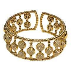 NWT $ 25, 000 Importante 18KT magnífico diamante brillante pulsera brazalete manguito