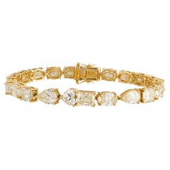 Magnifique bracelet tennis rare 18 carats avec diamant jaune 23 carats, 250 000 $, nouveau avec étiquette