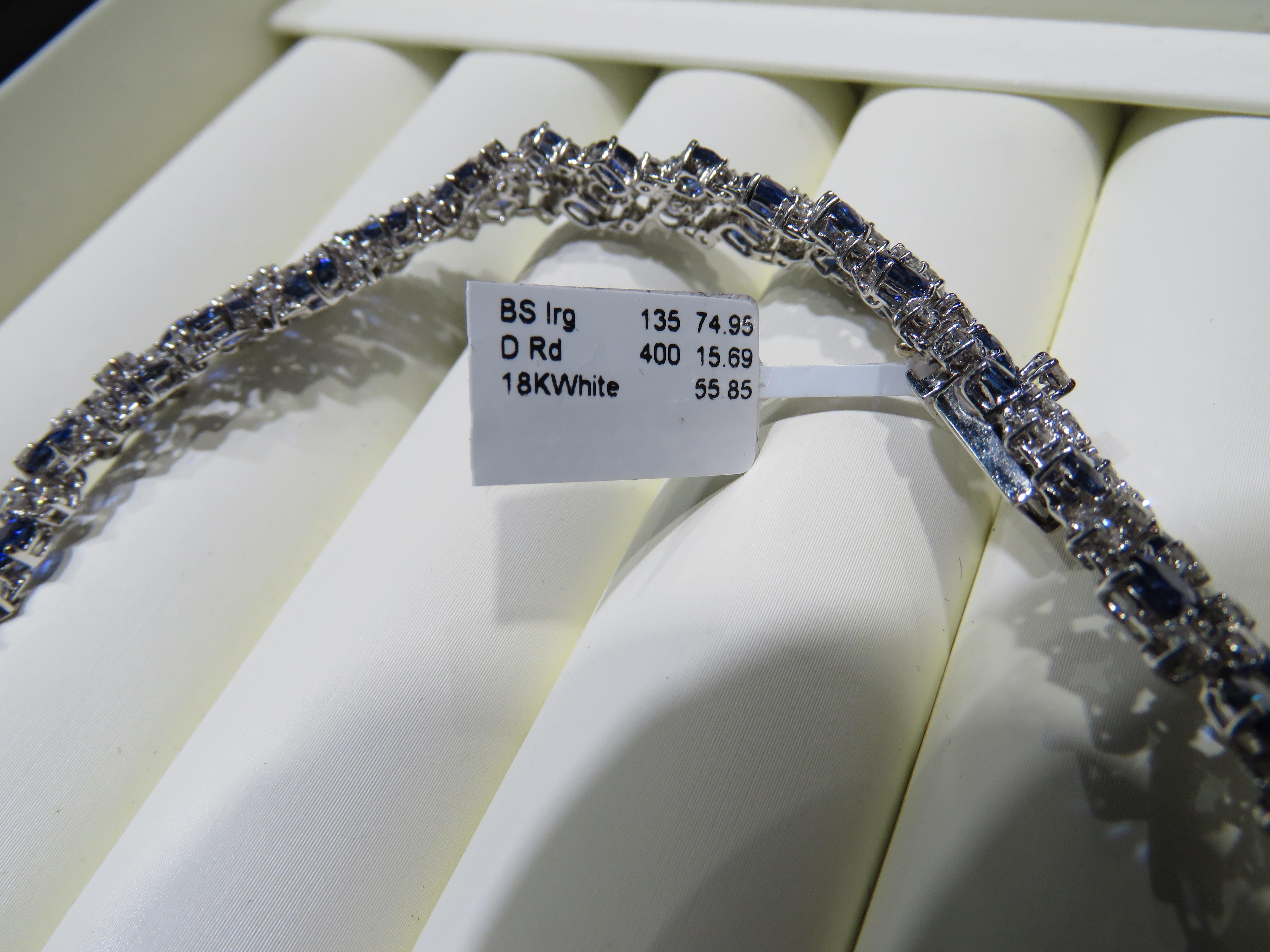 NWT $250, 000 Rare Fancy 18KT Gold Gorgeous Ceylon Sapphire Diamond Necklace For Sale 2