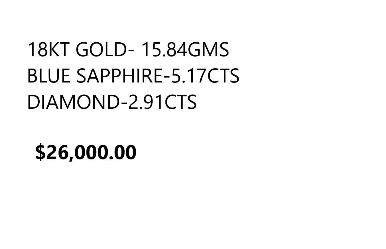 L'article suivant que nous proposons est un rare collier en or blanc 18KT à saphir bleu et diamant. Le collier est composé de magnifiques saphirs de forme fantaisie finement sertis et ornés de diamants ! Les saphirs et les diamants sont d'une