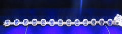 Nwt $26, 900 18KT Gold Magnificent Rare 13 Ct Blue Sapphire Diamond Bracelet