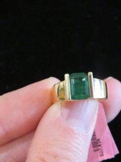 NWT $27, 424 Rare Important GIA 18KT Gold Large 1.60CT Gorgeous Emerald Ring