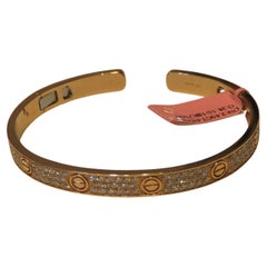NWT $27, 759 Pulsera de oro rosa de 18 quilates con diamantes brillantes de fantasía en forma de tornillo