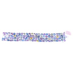 NWT $277, 949 Bracciale 18KT con zaffiri naturali multicolore certificati GIA