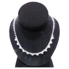 Important collier en or 18 carats avec magnifiques diamants taille fantaisie 8 carats et paillettes, 28 500 $, Neuf avec étiquette