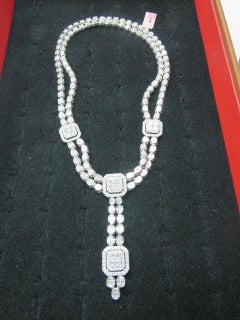 NWT $299, 398 Rare Fancy 18 Karat Gold Gorgeous 30ct Diamond Drop Necklace