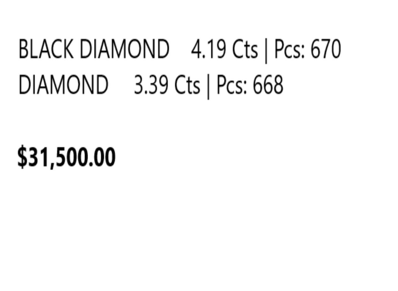 da uomo o donna NWT $31, 500 Bracciale a catena in oro 18KT con diamante bianco grande e diamante nero in vendita