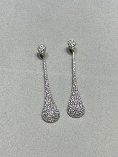 NWT $31, 800 Magnificent 18KT Gold Fancy Glittering Diamond Drop Dangle Earrings