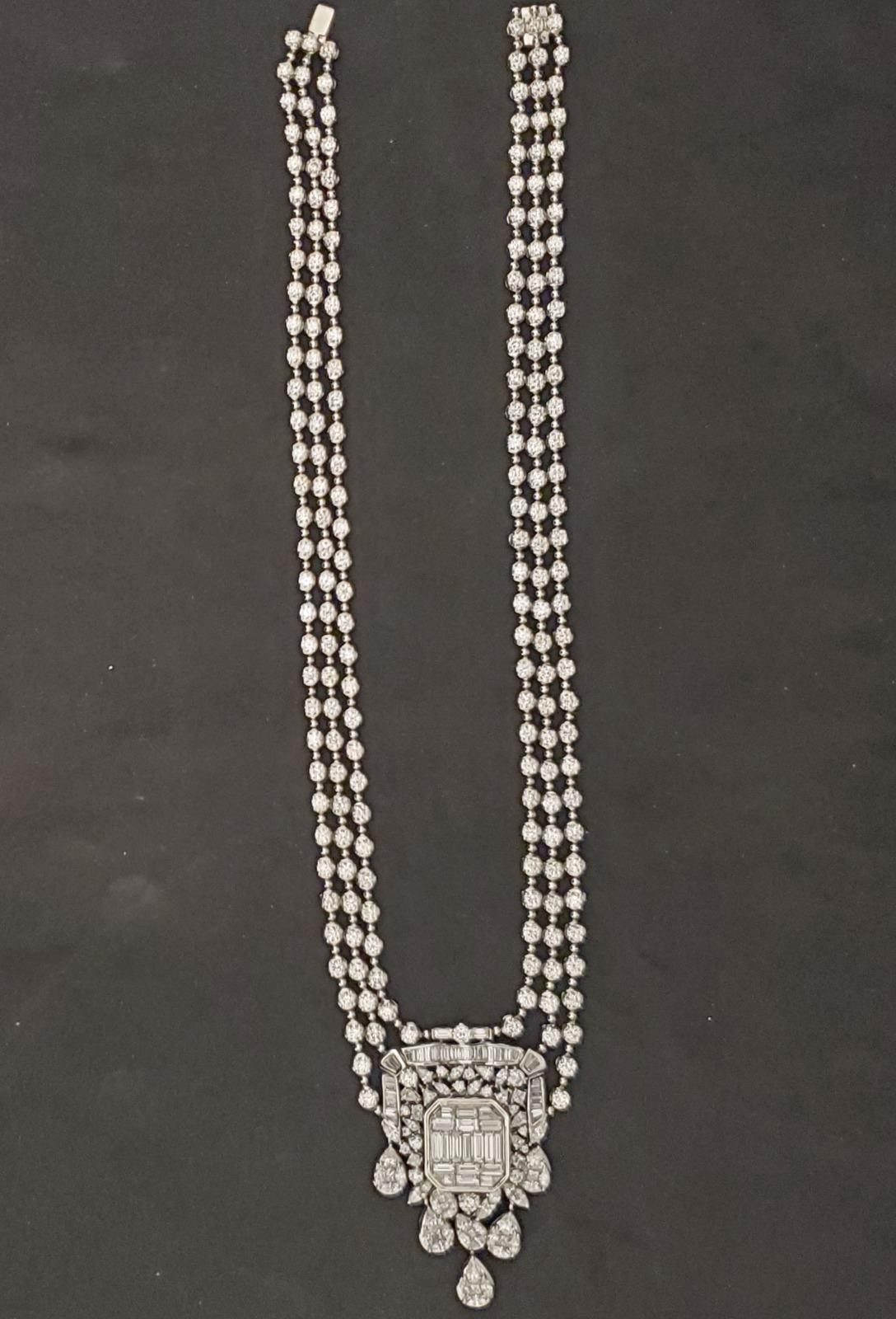 NWT $312,350 Wichtige 18KT Wunderschöne glitzernde Fancy 32CT Diamant-Halskette (Gemischter Schliff) im Angebot